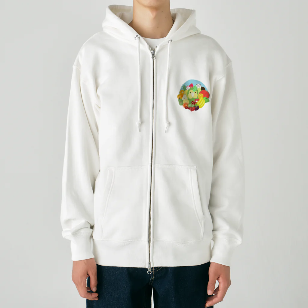 pino_pinetreeのフルーツカカポ Heavyweight Zip Hoodie