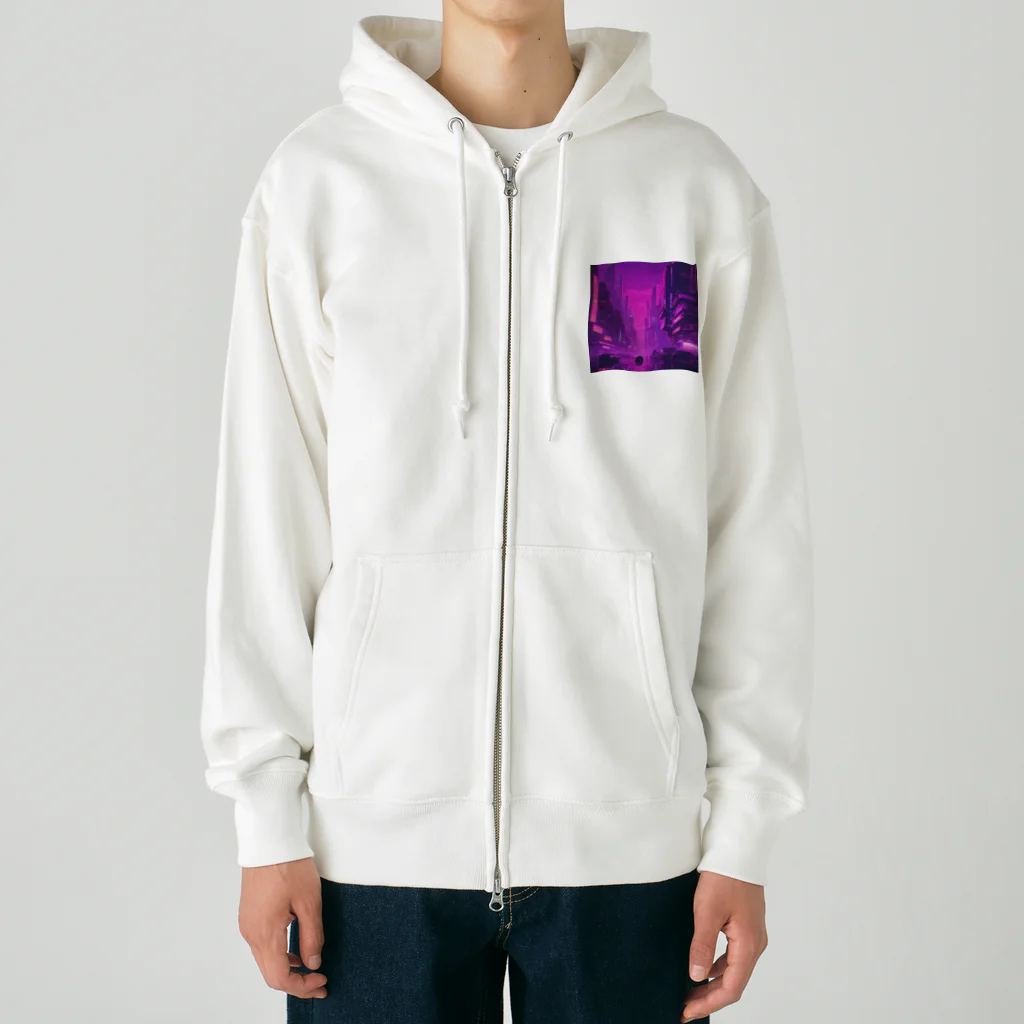 3tomo6's shopのpurple Heavyweight Zip Hoodie