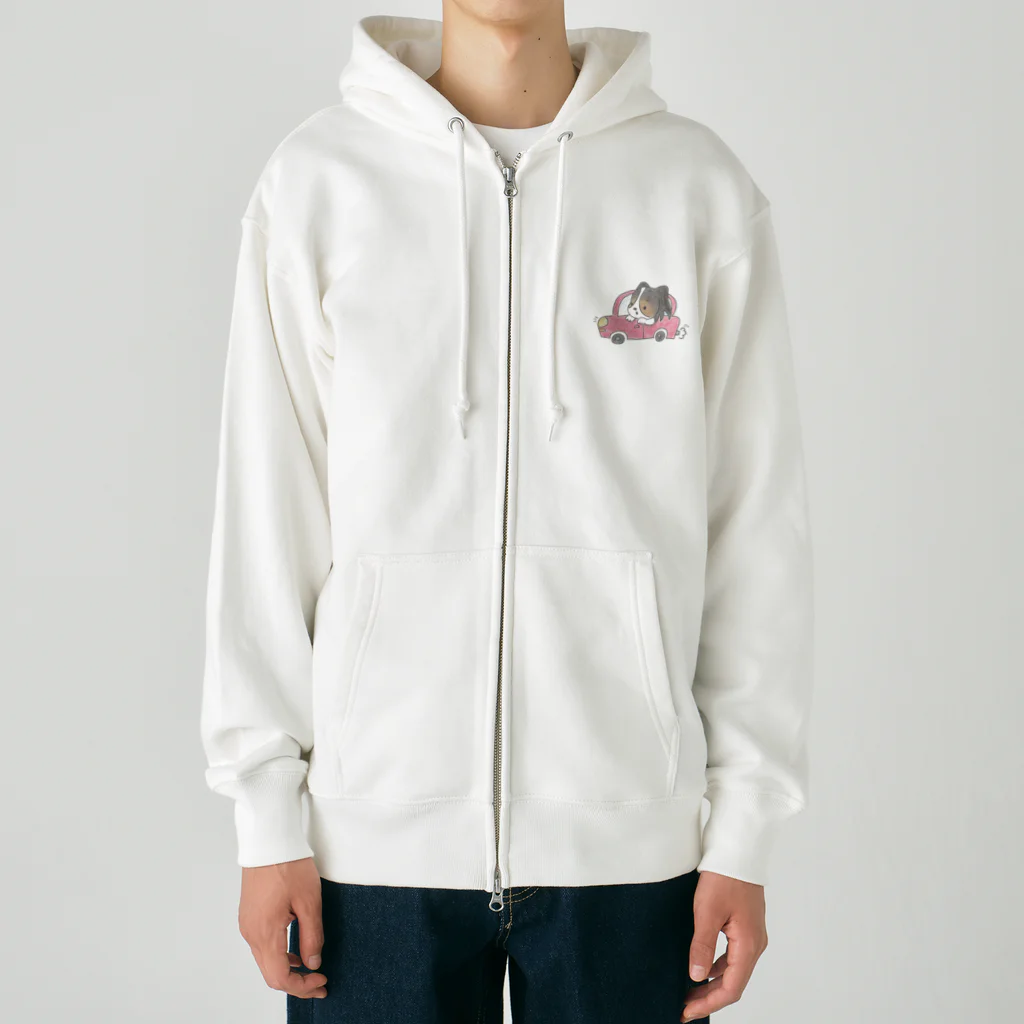 ゆるゆるどうぶつのお出かけぱぴちゃん Heavyweight Zip Hoodie