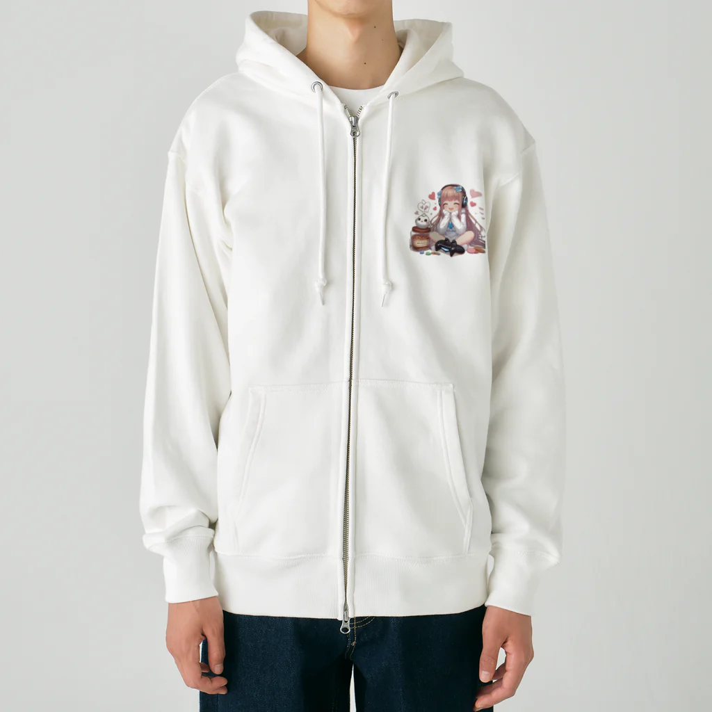 luckyTigerのゲーム女子 Heavyweight Zip Hoodie