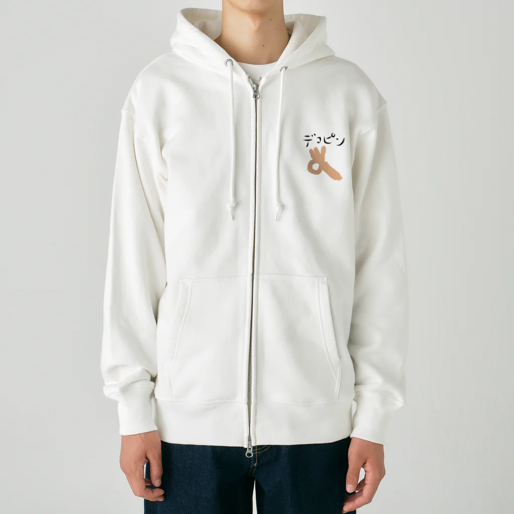 アケジの可愛いもの沢山のショップのデコピン Heavyweight Zip Hoodie