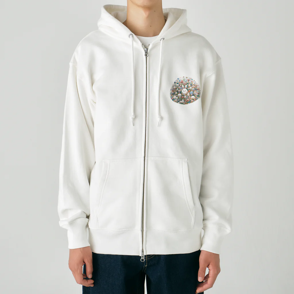 raio-nのハッピーフローラルファンタジー Heavyweight Zip Hoodie