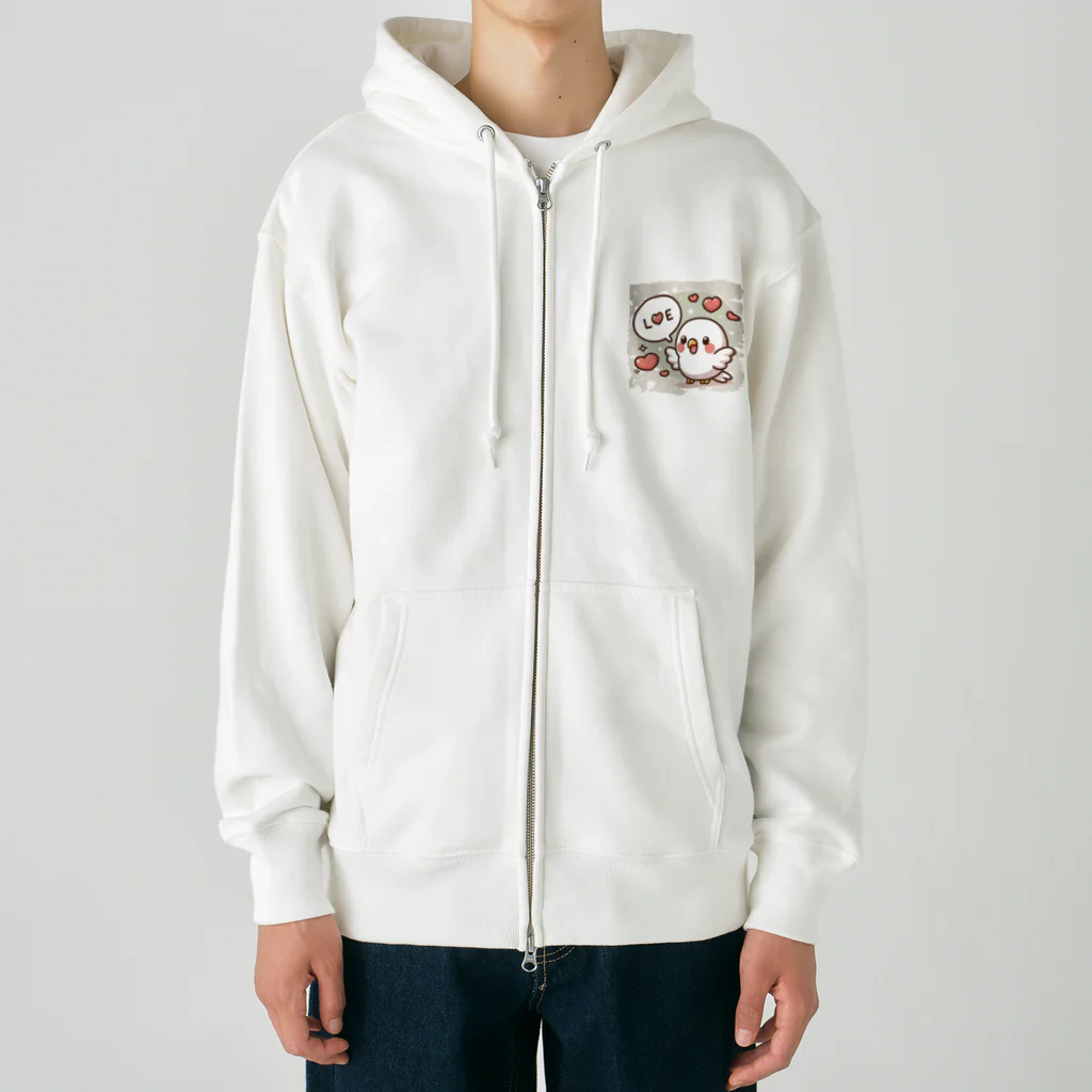 colorsの小鳥のラブちゃん Heavyweight Zip Hoodie