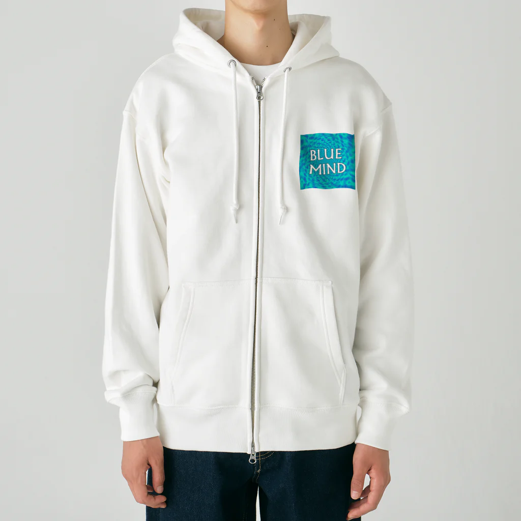 BLUE MINDの青い心のパーカー Heavyweight Zip Hoodie