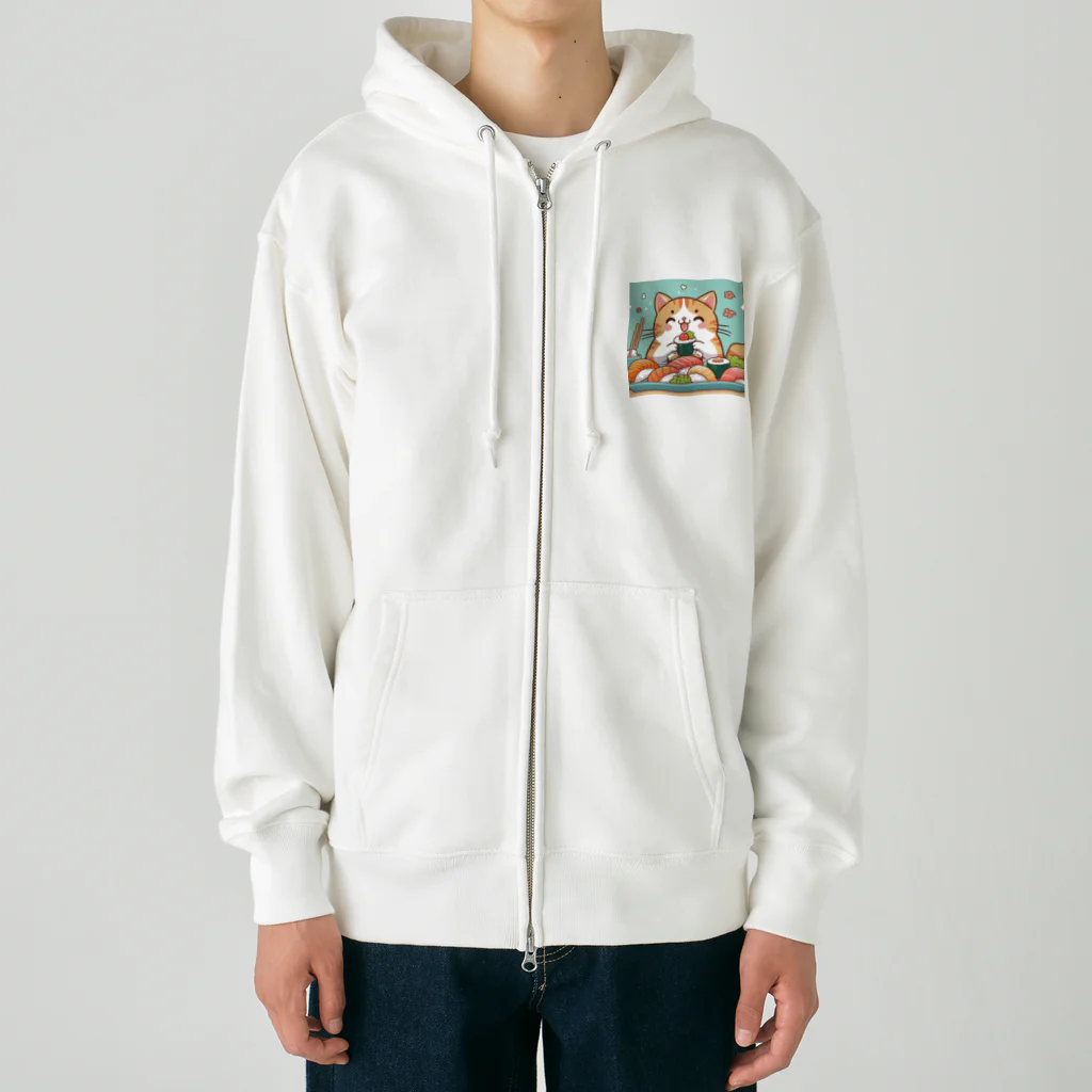 zuuu-の☆す☆し☆ね☆こ☆ Heavyweight Zip Hoodie