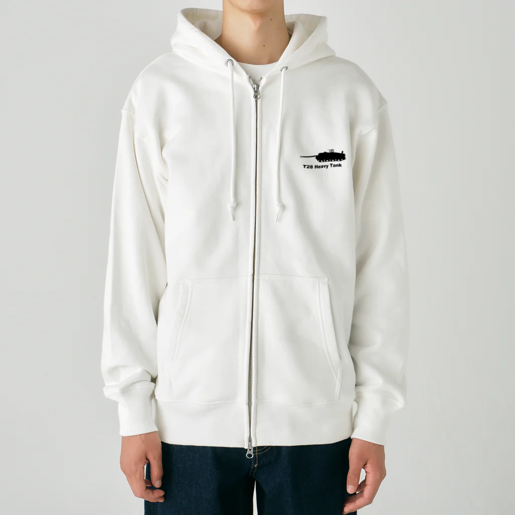 puikkoのT28重戦車 Heavyweight Zip Hoodie