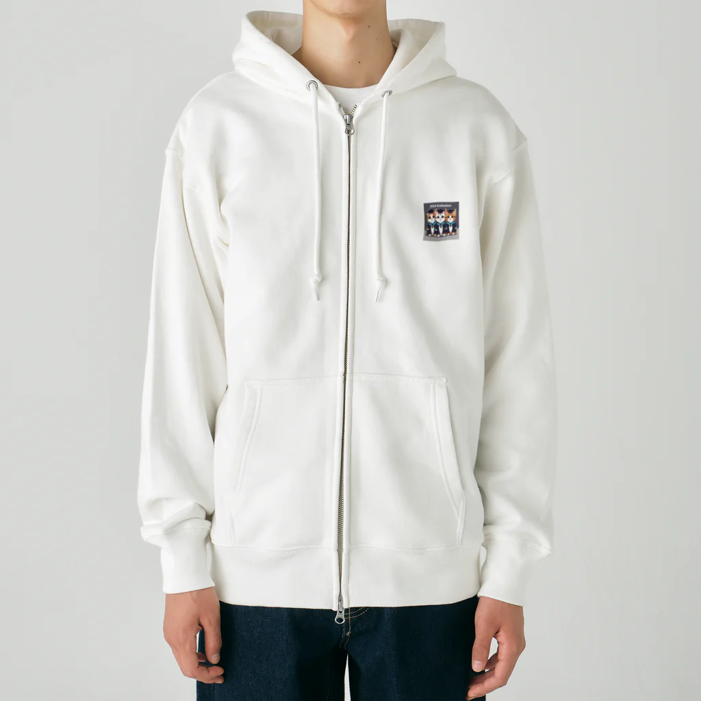 Tomo_Bluebellの2024 卒業　卒業旅行　卒業記念　猫 Heavyweight Zip Hoodie