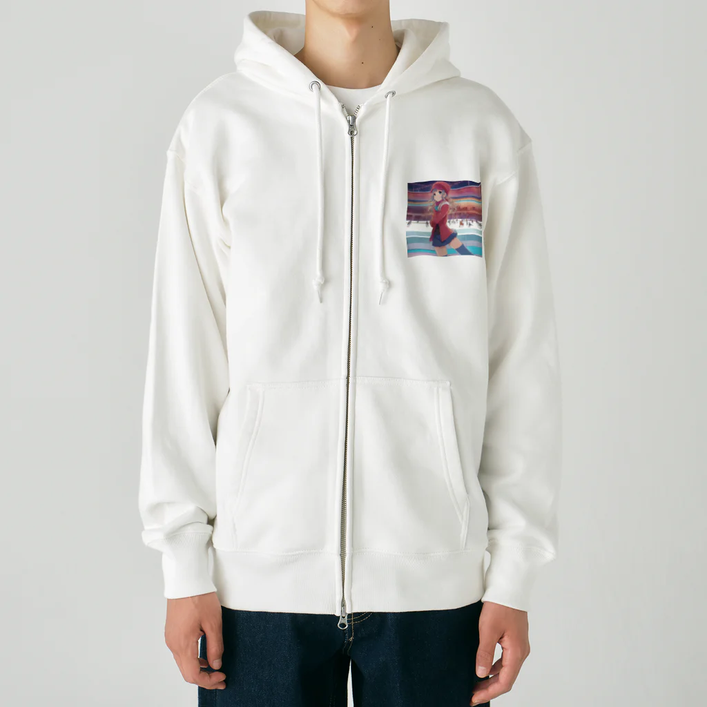 aoicanonのスケートをする女性 Heavyweight Zip Hoodie