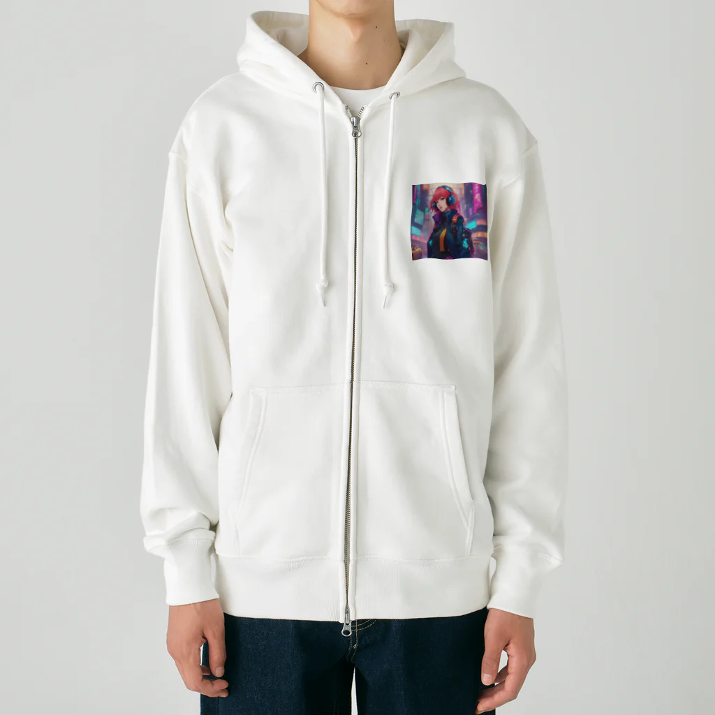 saka7914のサイバー女子 Heavyweight Zip Hoodie