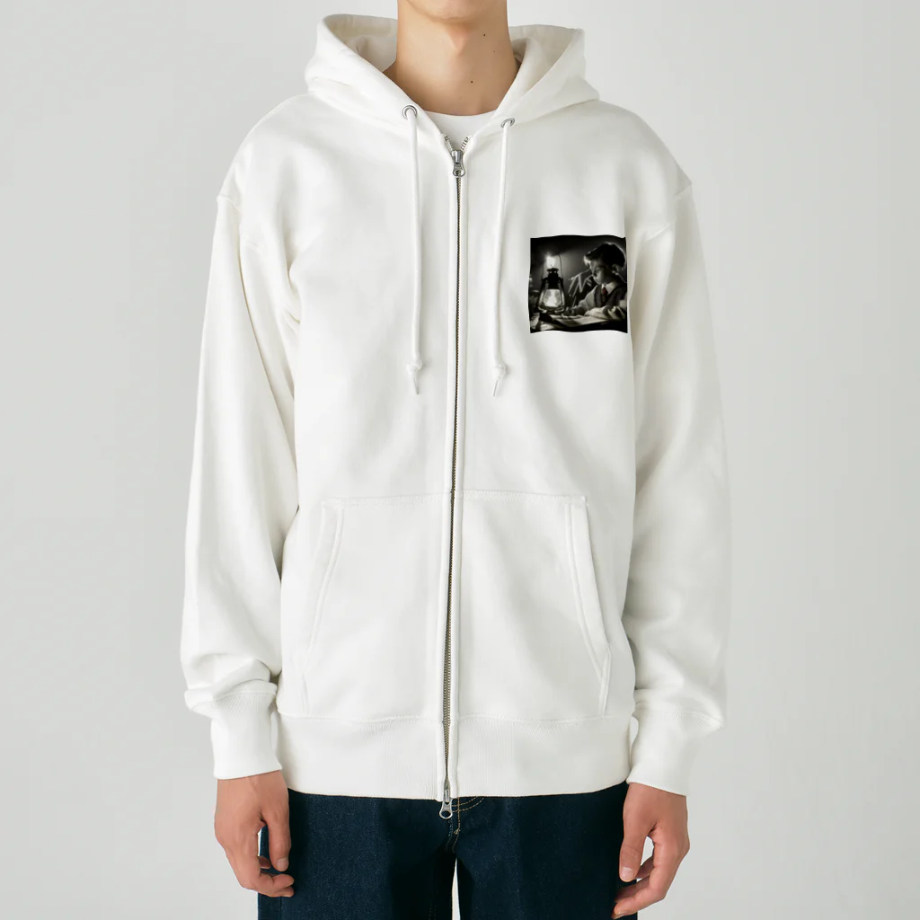 neko_inu_loveloveのstudy boy Heavyweight Zip Hoodie