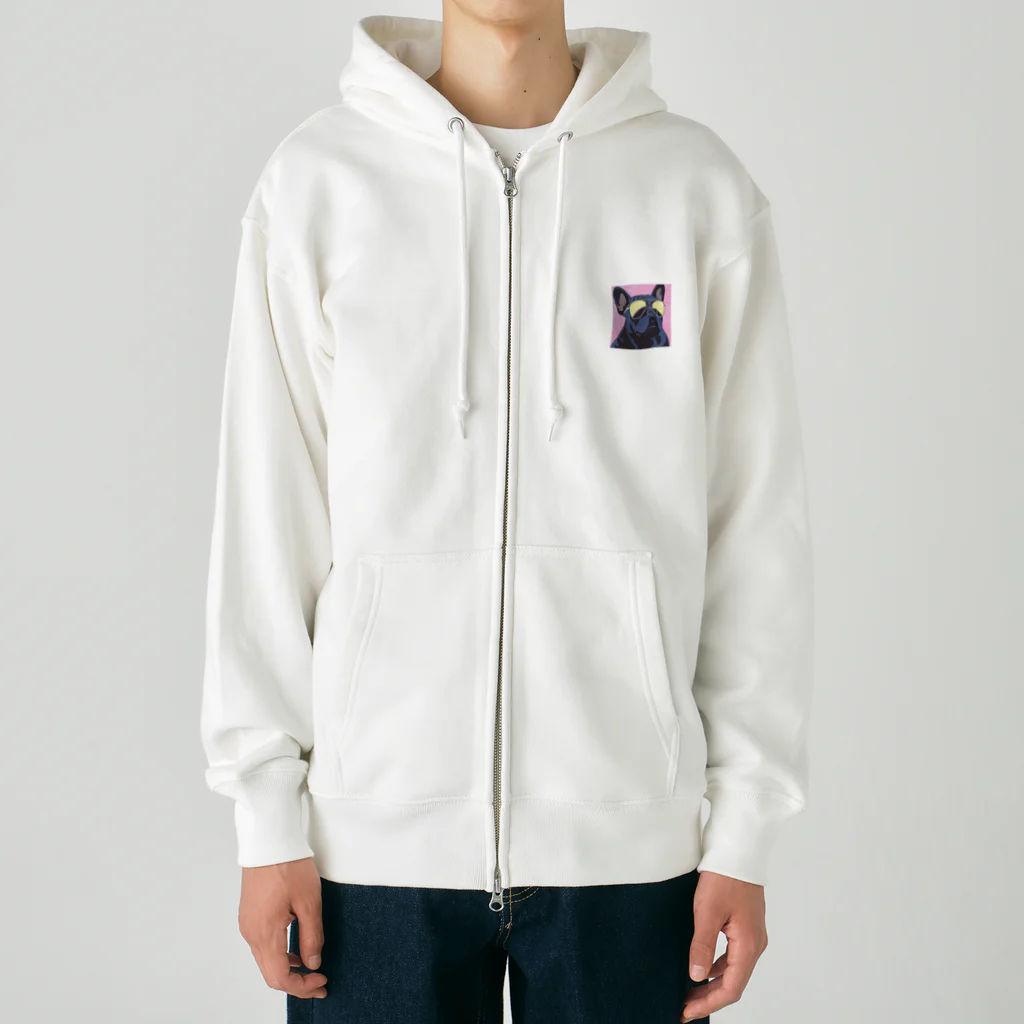 はむにだショップ【GURASAN】のGURASANフレンチブルドック Heavyweight Zip Hoodie