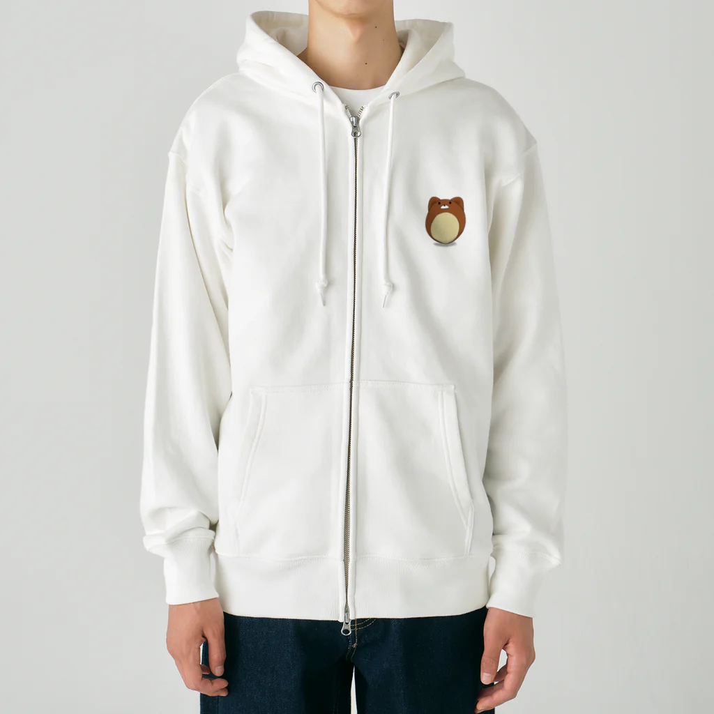 ばさぱん　web storeのアニマルボール　くまちゃん Heavyweight Zip Hoodie