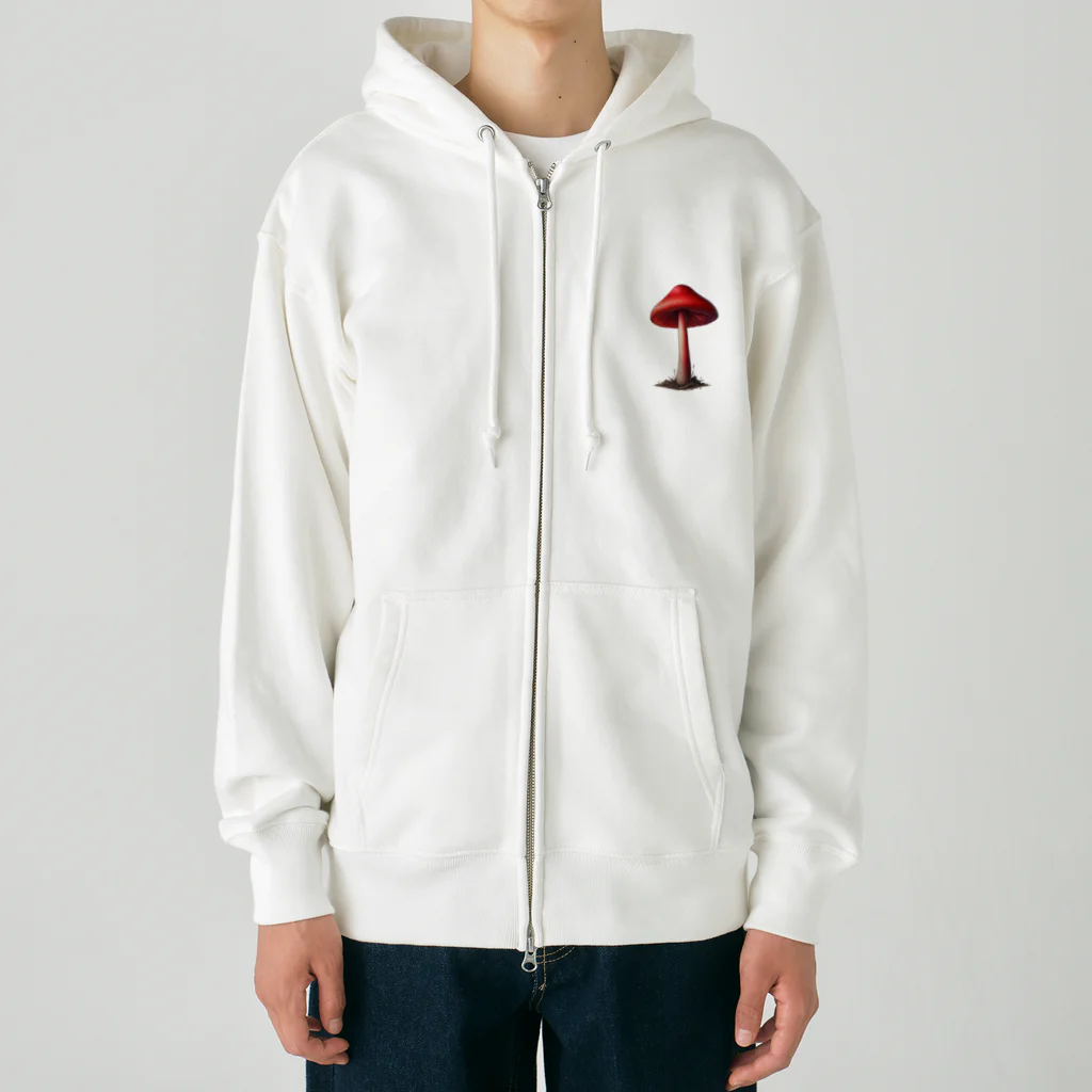 mushupのクリムゾンワックスキャップ  Heavyweight Zip Hoodie