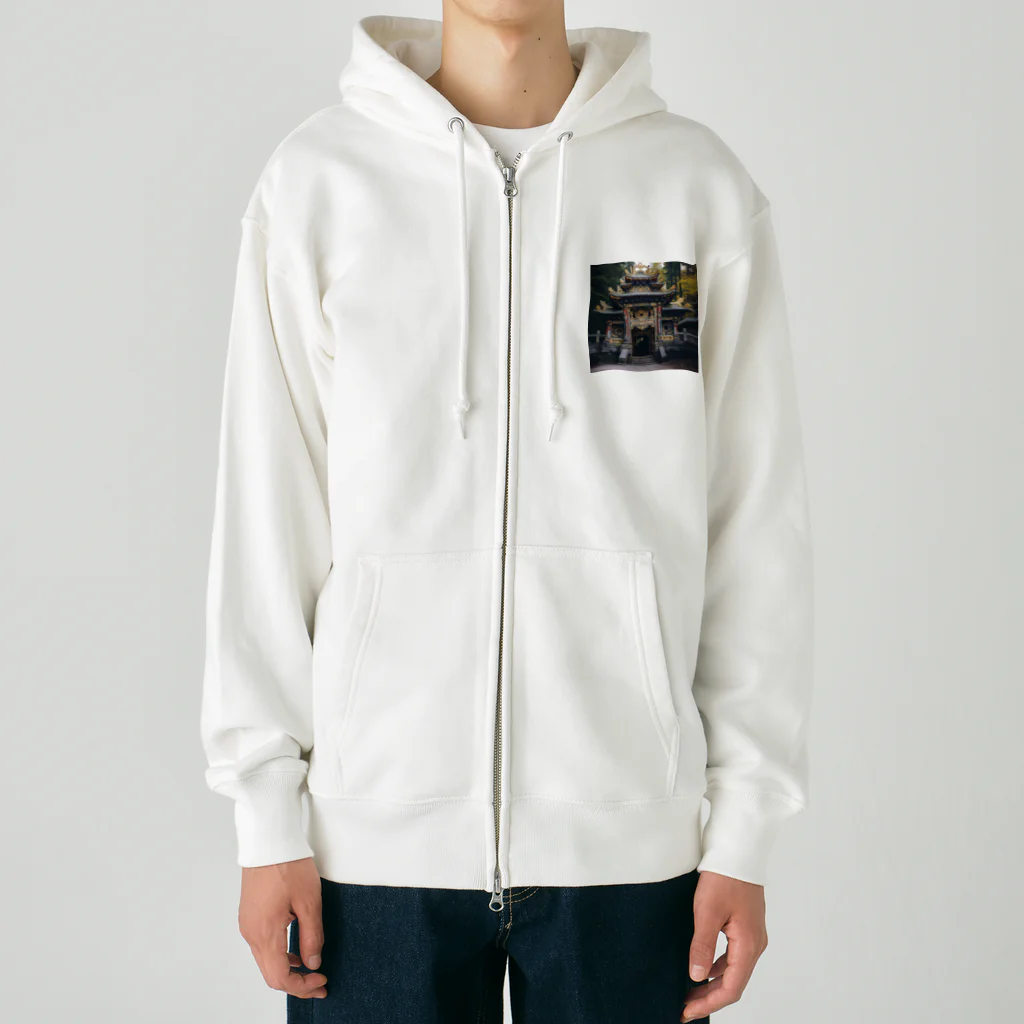 AQUAMETAVERSEの南国の門　なでしこ1478 Heavyweight Zip Hoodie