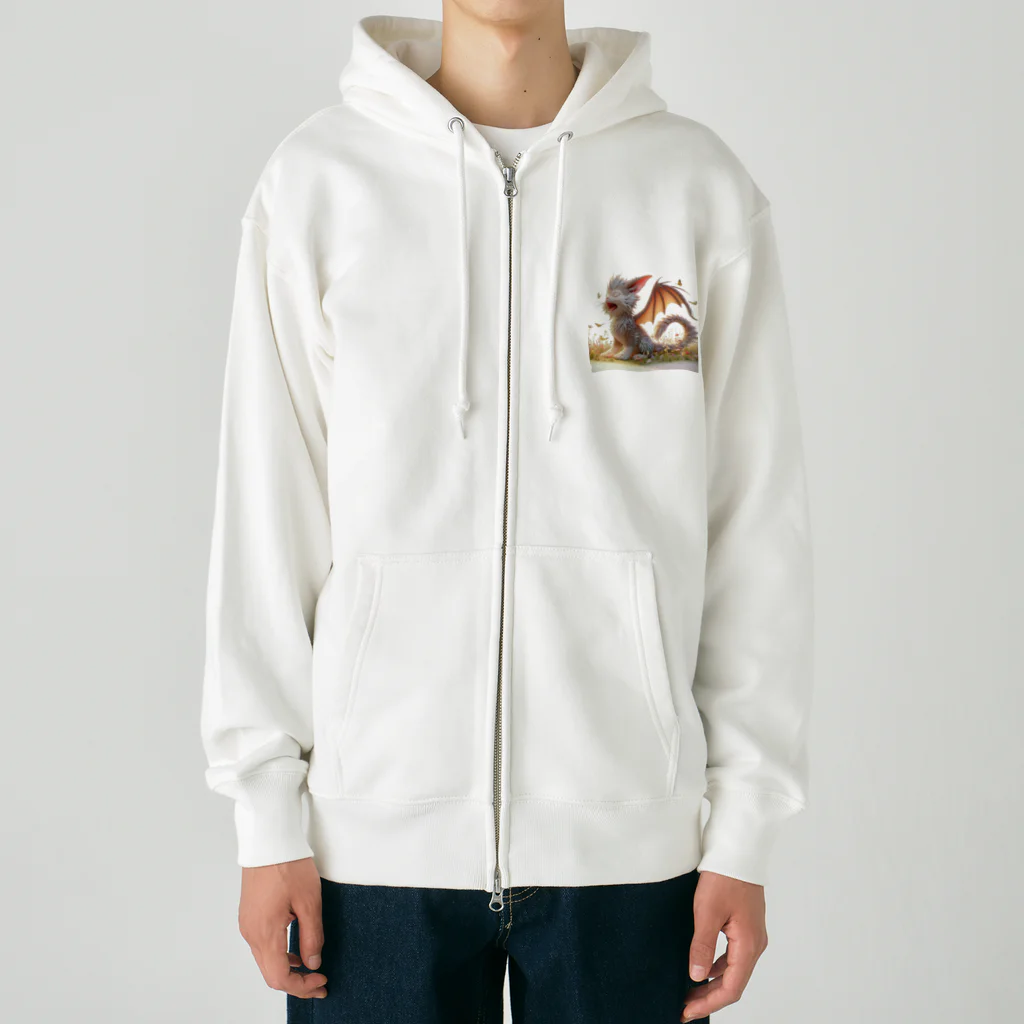 nekodoragonのおはようあくび！猫ドラゴン Heavyweight Zip Hoodie