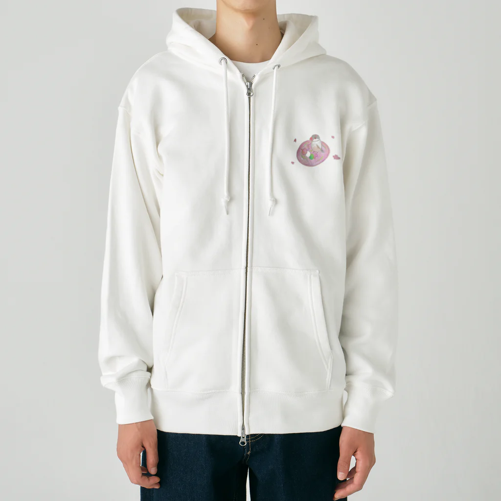 MAの文鳥と、だんごと、サクラ Heavyweight Zip Hoodie