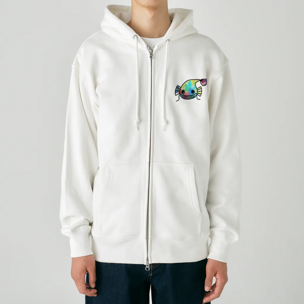 Tetsutaro Andoのサイケデリックナマズくん Heavyweight Zip Hoodie