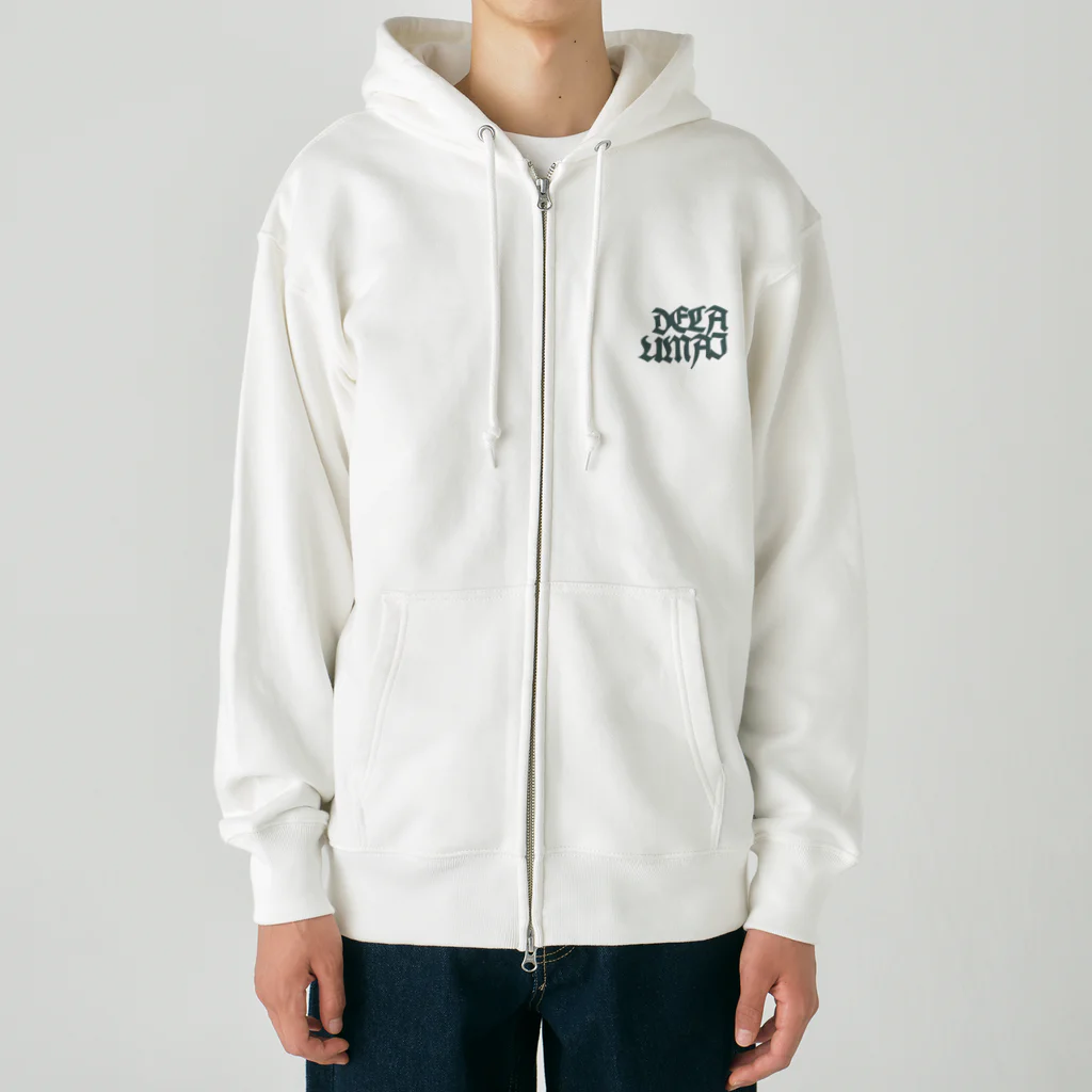 carl-carlのdela umai ロックロゴTシャツ Heavyweight Zip Hoodie