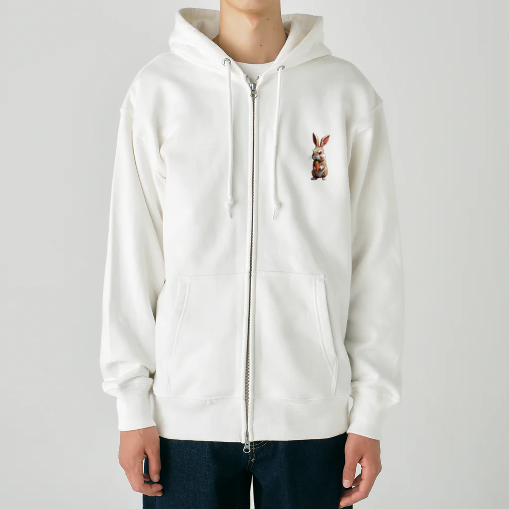 メロンパン猫の人参泥棒うさたん Heavyweight Zip Hoodie