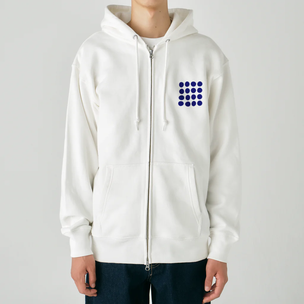 〇△□のお店のシンプルドットデザインシリーズ4 Heavyweight Zip Hoodie