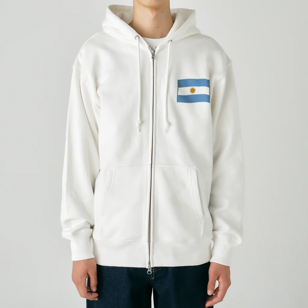 お絵かき屋さんのアルゼンチンの国旗 Heavyweight Zip Hoodie