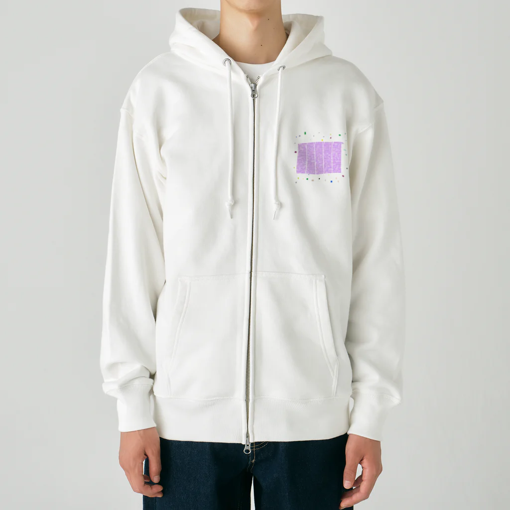 noiSutoaの神秘的なパープルカラー円周率１０００桁 Heavyweight Zip Hoodie