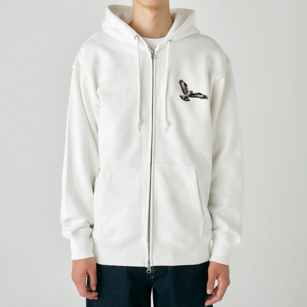 J-SHOPのピクセルアート　はやぶさ Heavyweight Zip Hoodie