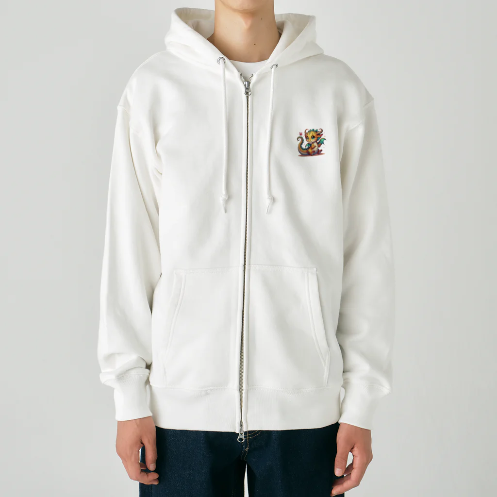 Jonnybanbanの可愛らしい龍の男の子 Heavyweight Zip Hoodie