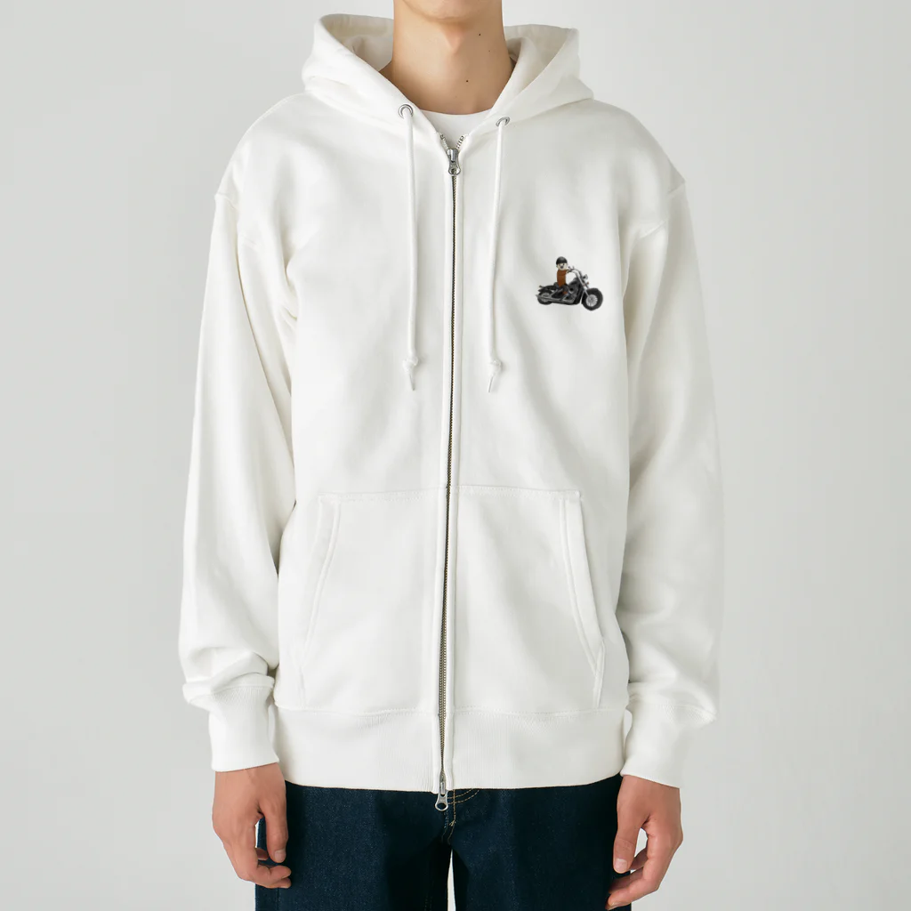 DAN_M_Dのバイカームスコちゃん Heavyweight Zip Hoodie