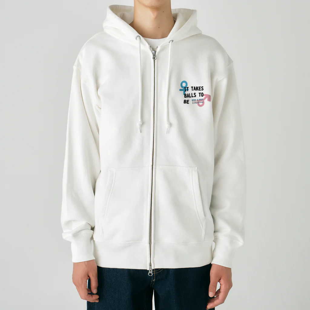 Café Roseraieの「It Takes Balls to be Trans」 Heavyweight Zip Hoodie