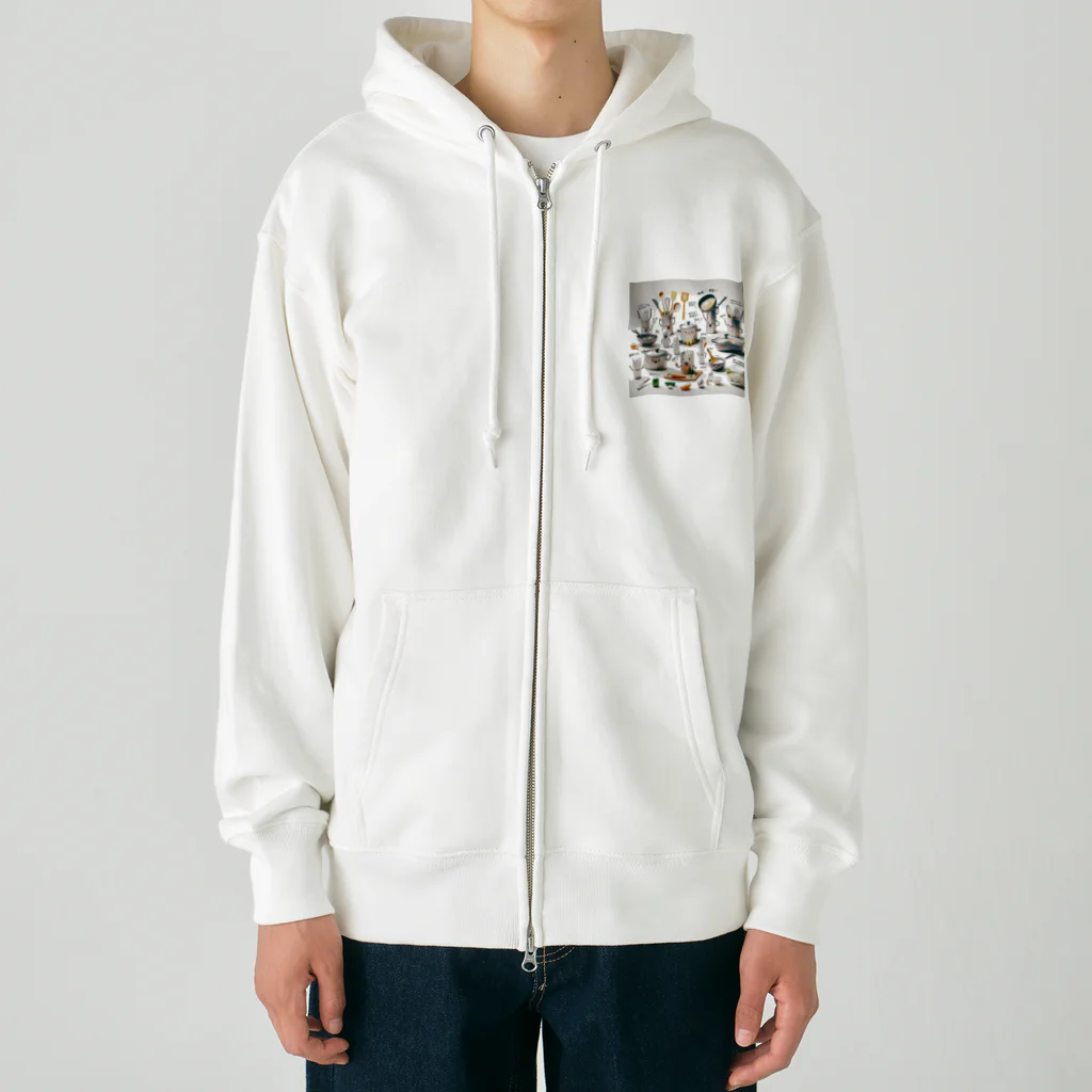 nail_aphroditeの感情豊かなキッチン用品たちの楽しい会話 Heavyweight Zip Hoodie