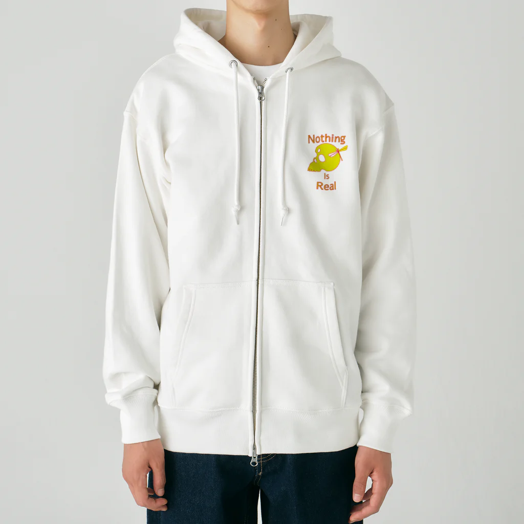 『NG （Niche・Gate）』ニッチゲート-- IN SUZURIのNothing Is Real.（黄色） Heavyweight Zip Hoodie