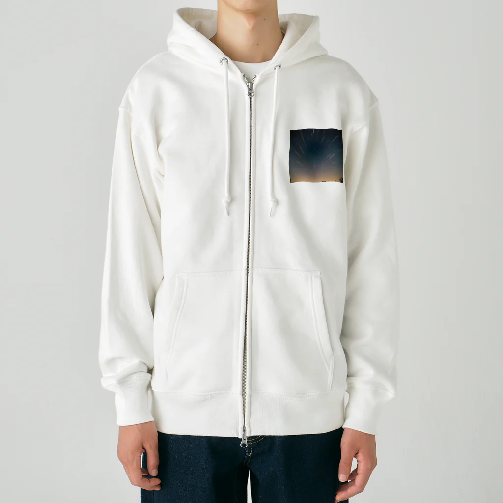 WORLDの線画アート Heavyweight Zip Hoodie