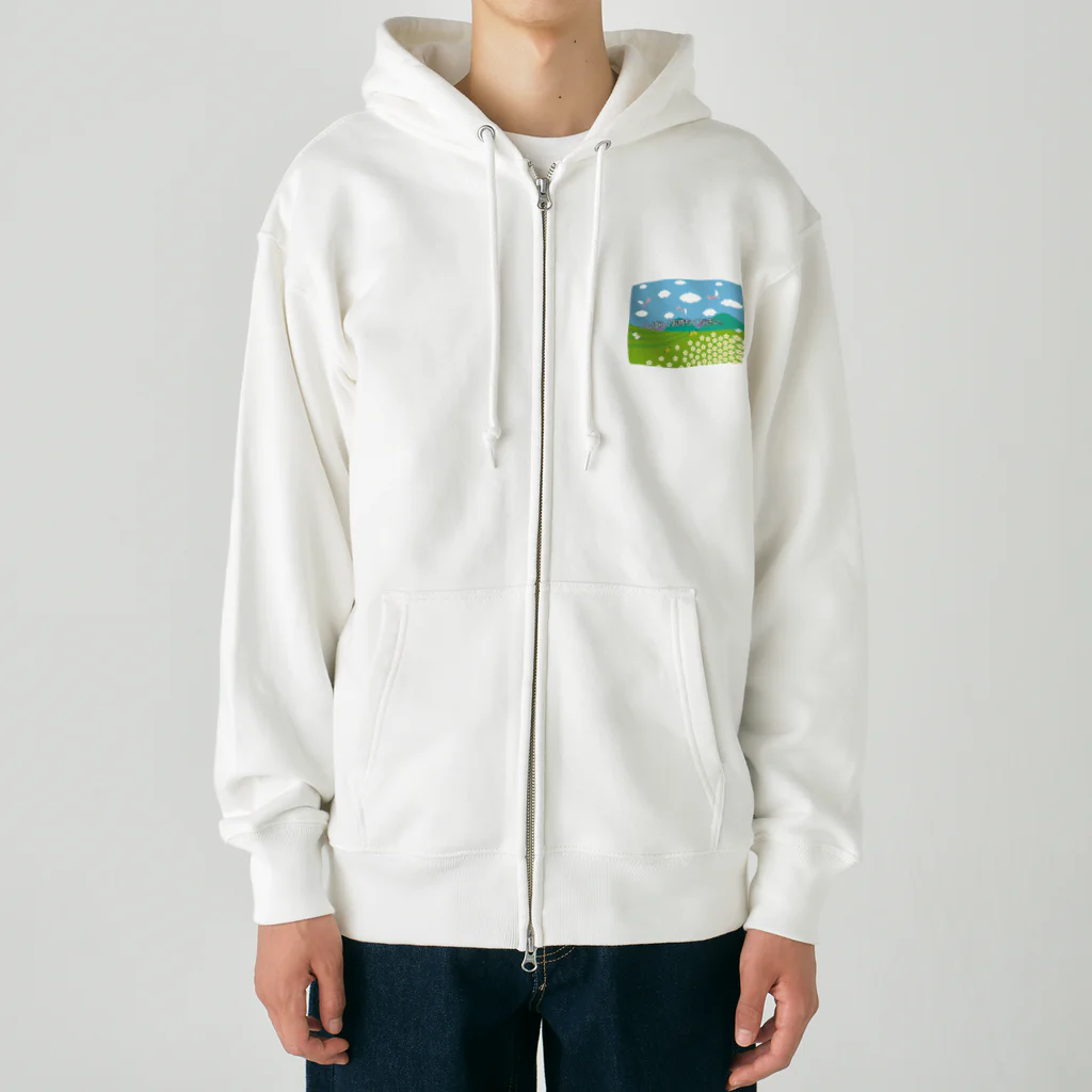 kimchinのテレビの<しばらくお待ちください>のテロップ画面 Heavyweight Zip Hoodie