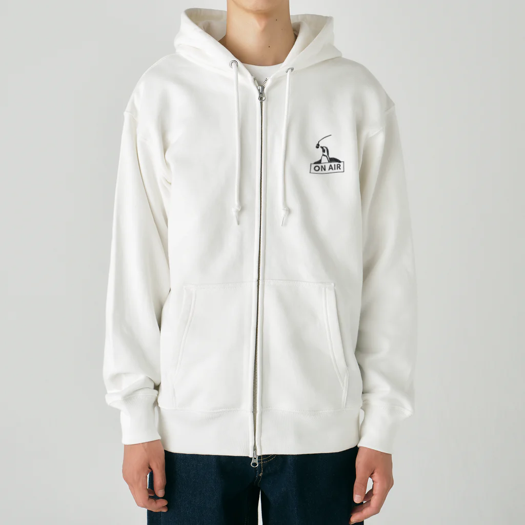 kiki25のダンシングペンギン(モノトーン　淡色用 (白など)) Heavyweight Zip Hoodie