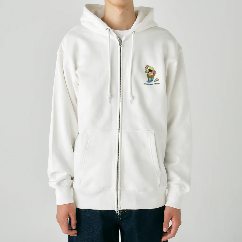 角竜堂のカンブリア紀カップケーキ Heavyweight Zip Hoodie