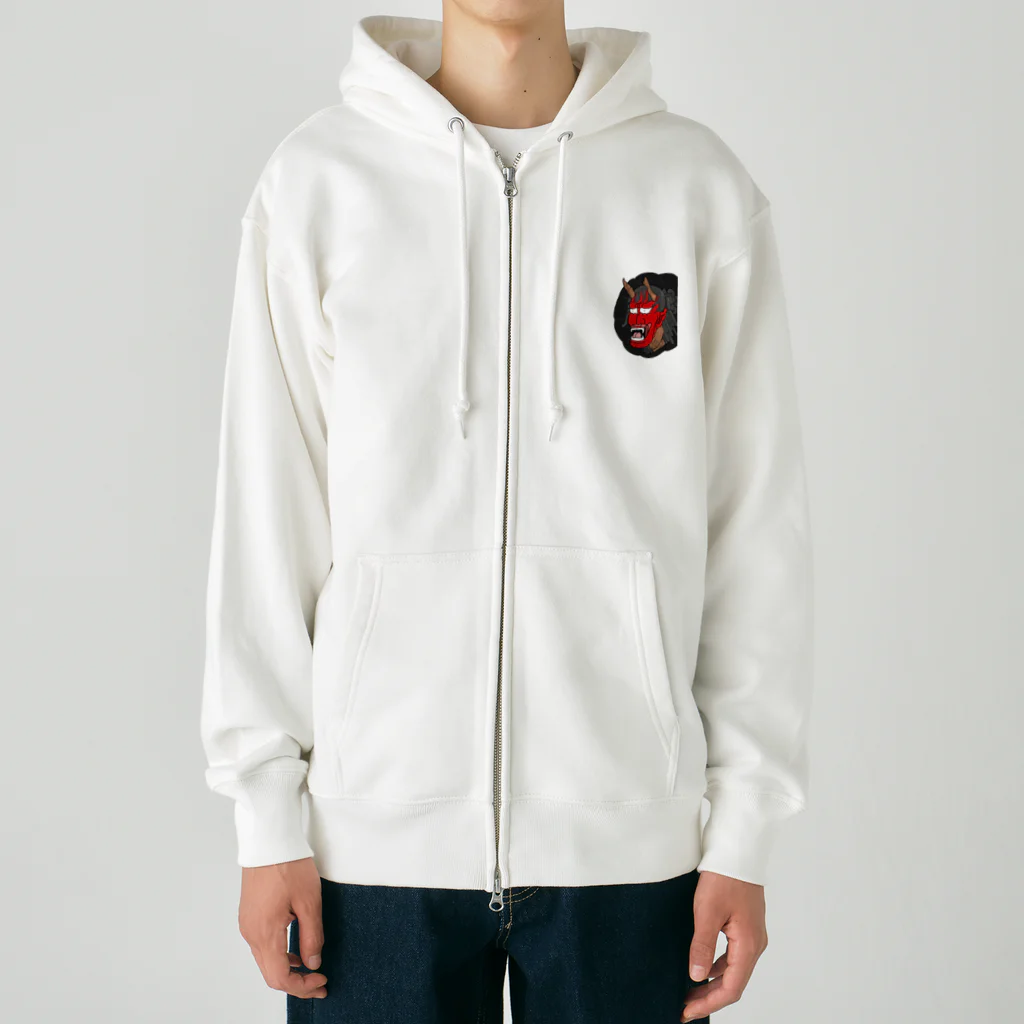 skm_frontの般若くん　タトゥー柄 Heavyweight Zip Hoodie