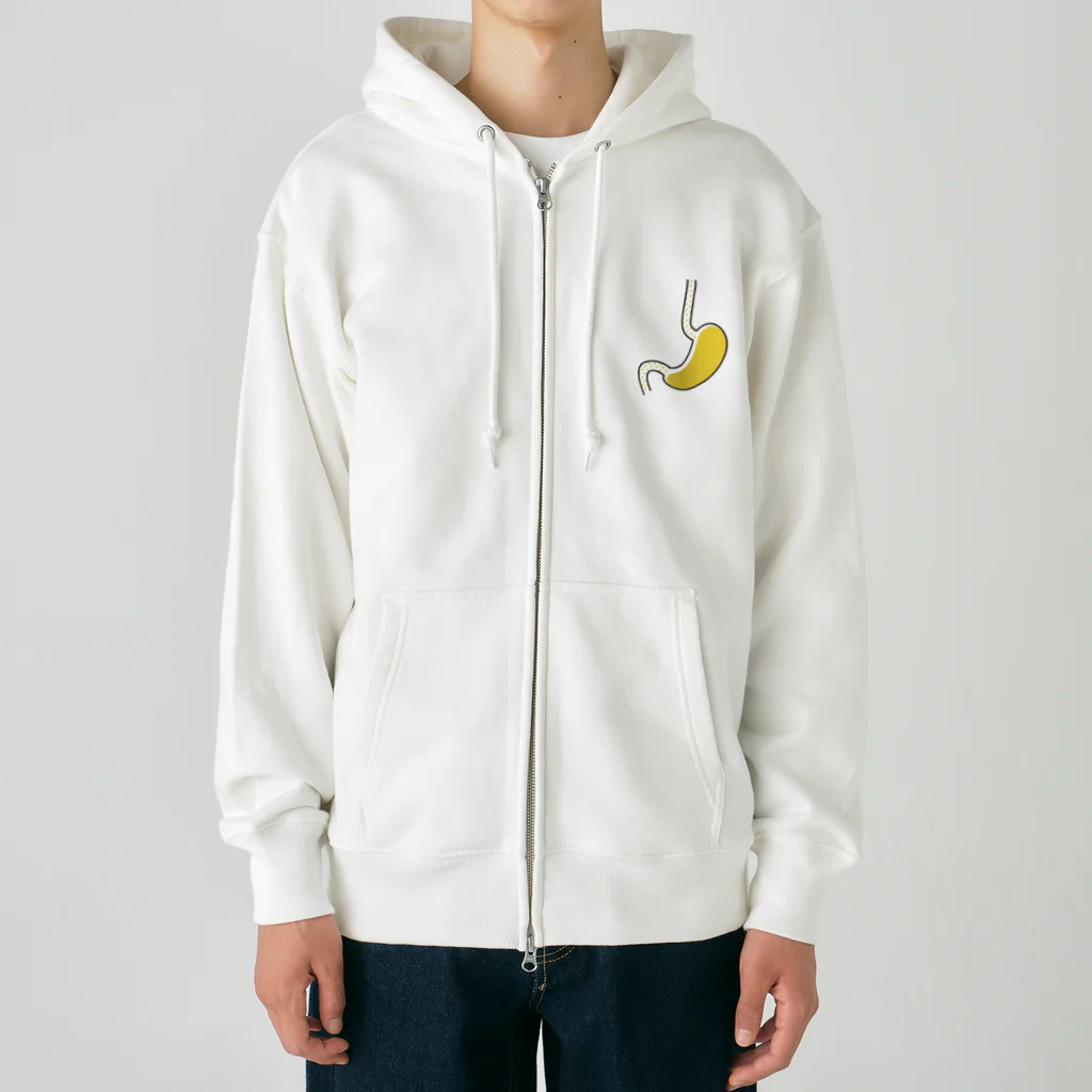 8anna storeの人体のなぞ。シンプルな胃。 Heavyweight Zip Hoodie