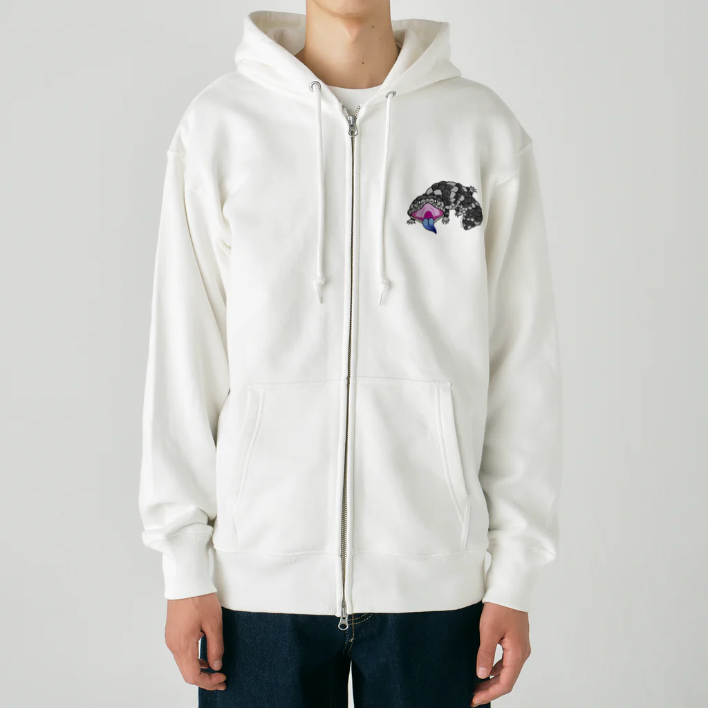 もむのふの爬虫類グッズやさんのマツカサトカゲちゃん Heavyweight Zip Hoodie