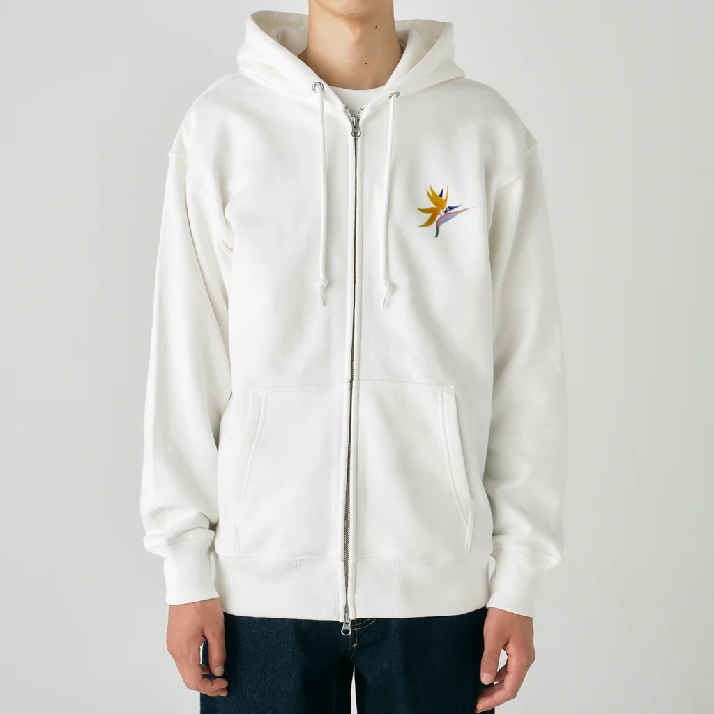 kimchinのカラフルな花　ストレリチア・極楽鳥花 Heavyweight Zip Hoodie