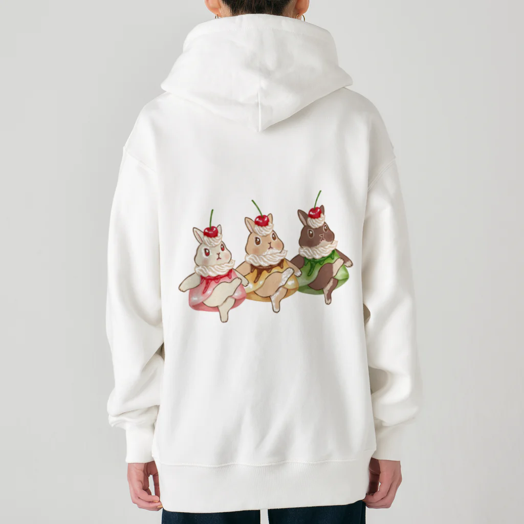 mikiko and chacoのプリンうさぎちゃん Heavyweight Zip Hoodie