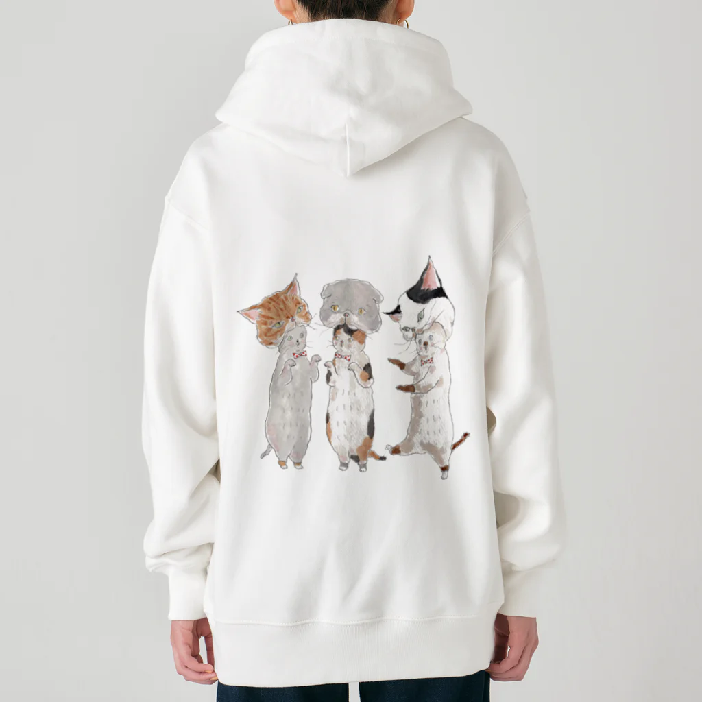 トコロコムギのねこがぶりにゃんこ Heavyweight Zip Hoodie