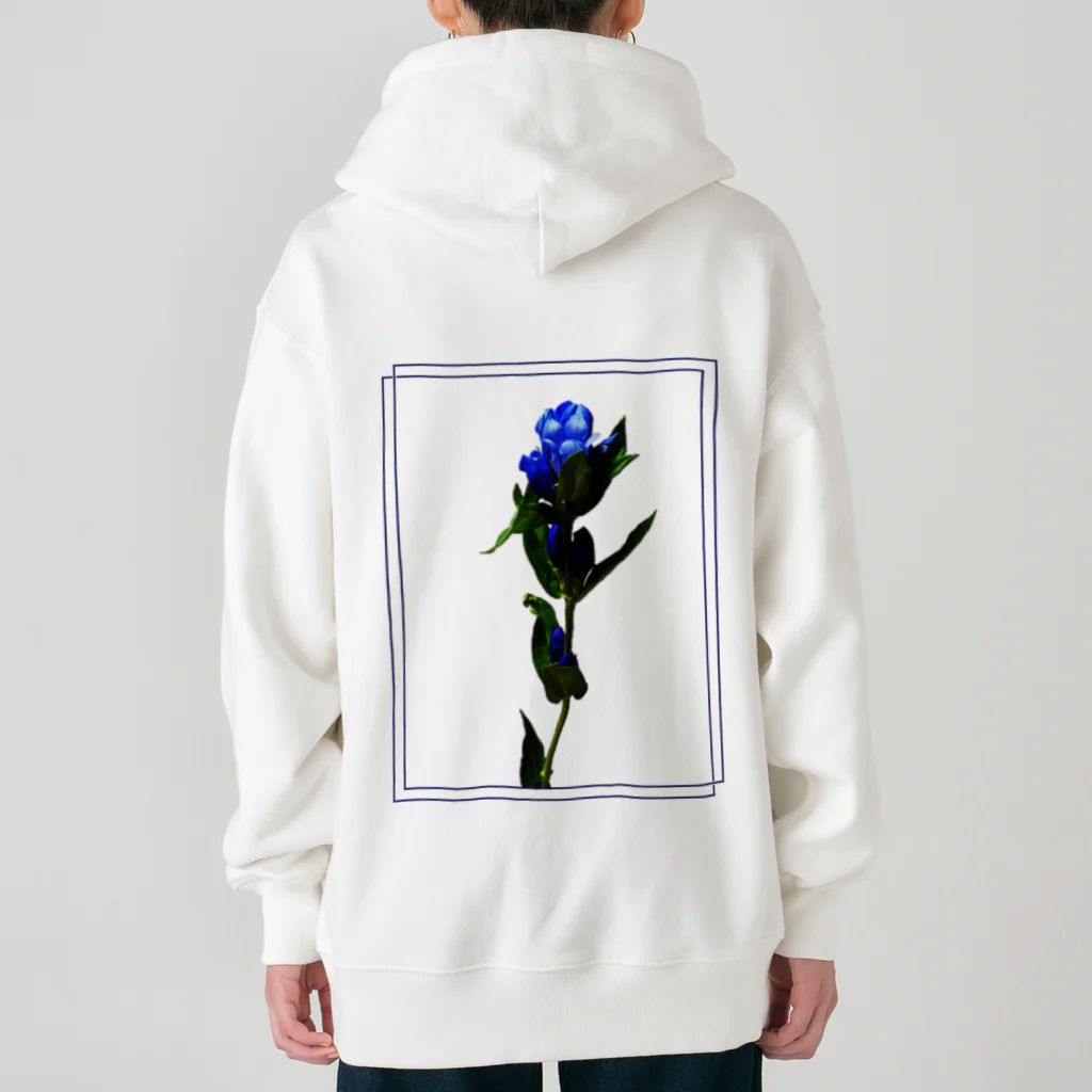 Ameoのリンドウ プリント Heavyweight Zip Hoodie