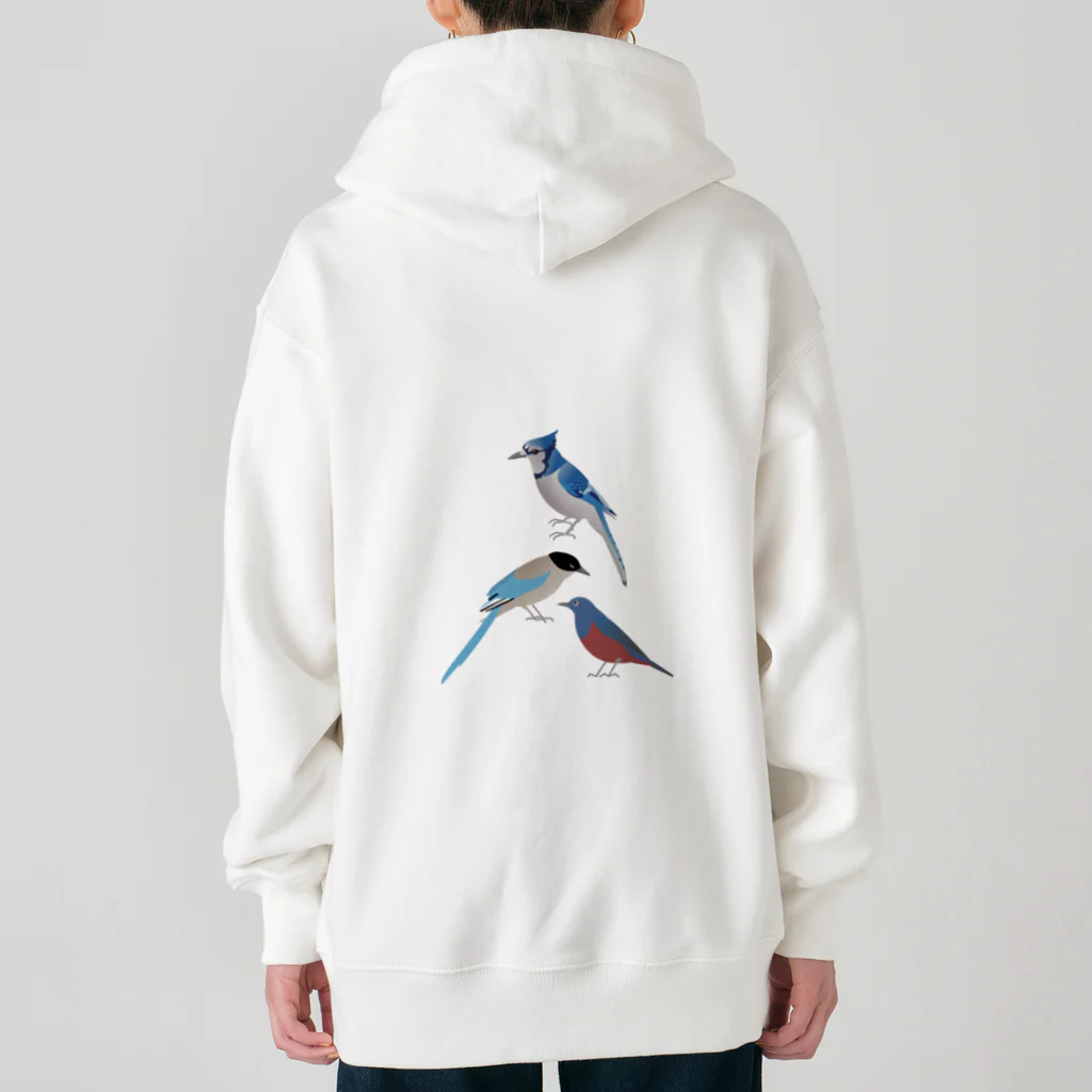 エダマメトイチ雑貨店のI love blue birds 3 -2 Heavyweight Zip Hoodie