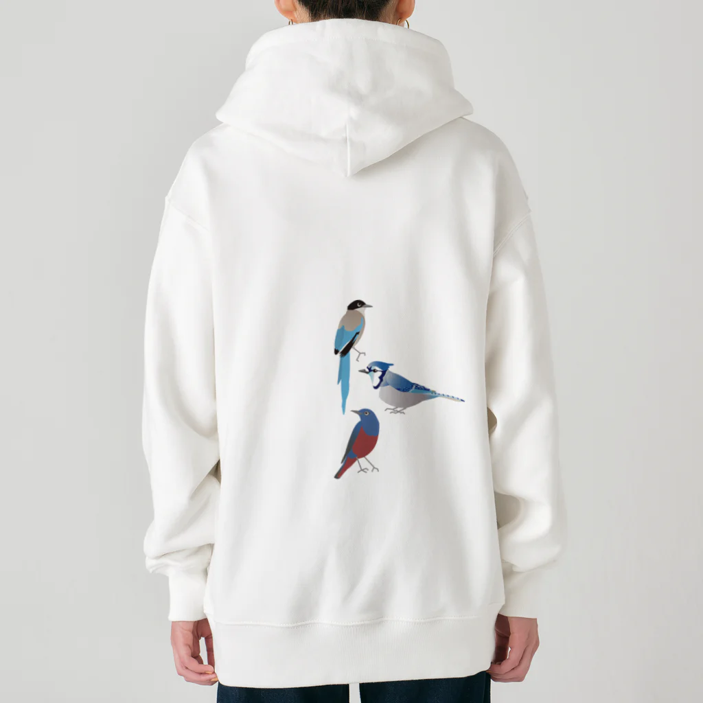 エダマメトイチ雑貨店のI love blue birds 5 -2 Heavyweight Zip Hoodie