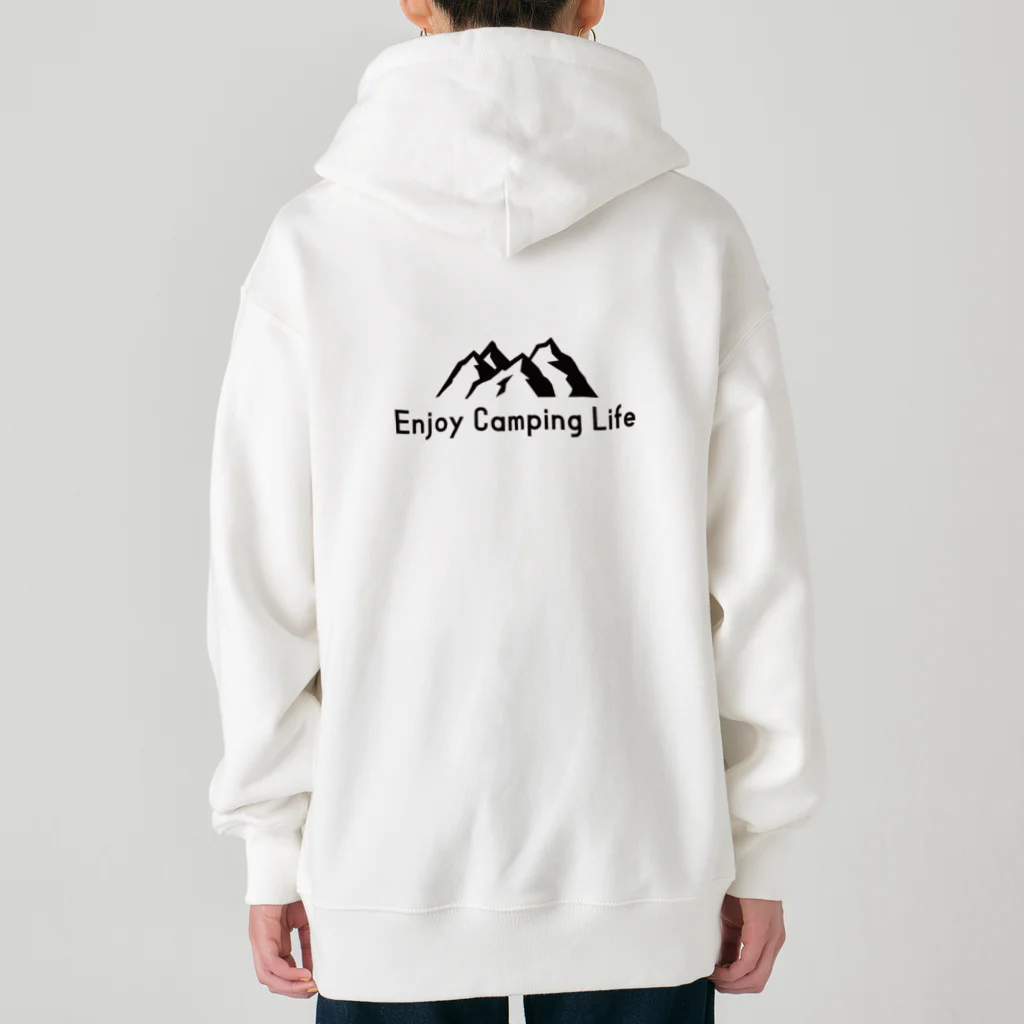 C-wakaのCAMP×焚き火（ブラウン） Heavyweight Zip Hoodie