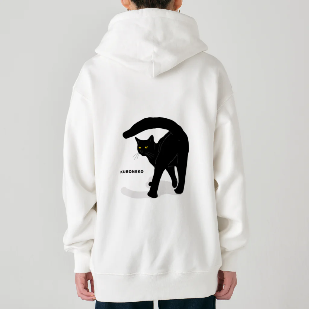 小鳥と映画館の黒猫たんのおちりが堪能出来る権利の付与 黒ロゴ Heavyweight Zip Hoodie