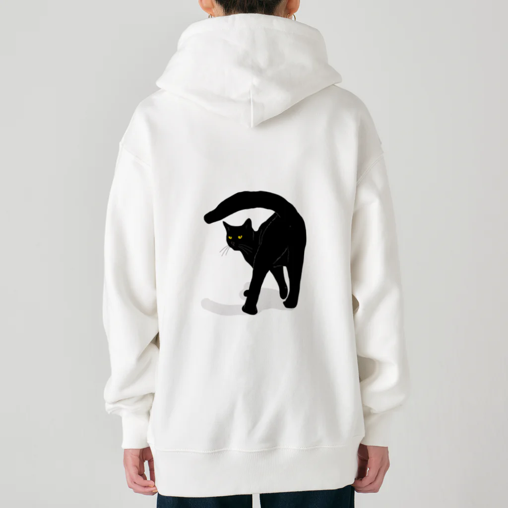 小鳥と映画館の黒猫たんのおちりが堪能出来る権利の付与 ロゴ無し Heavyweight Zip Hoodie