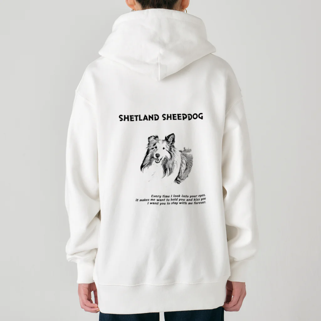 onehappinessのシェルティ　イラスト　forever Heavyweight Zip Hoodie