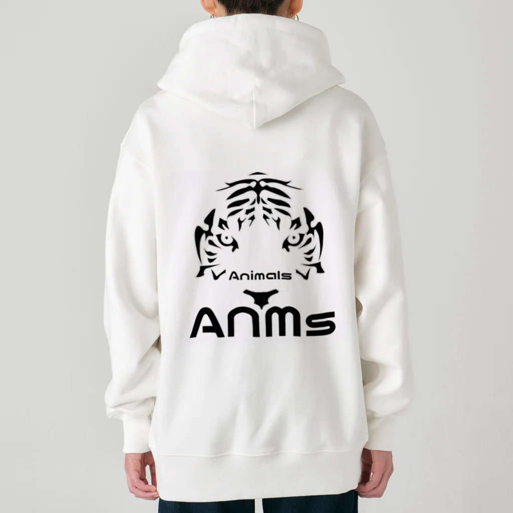 にー【ANMs】のAnimals ホワイトタイガー ヘビーウェイトジップパーカー